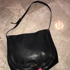 Kate Spade black leather crossbody purse